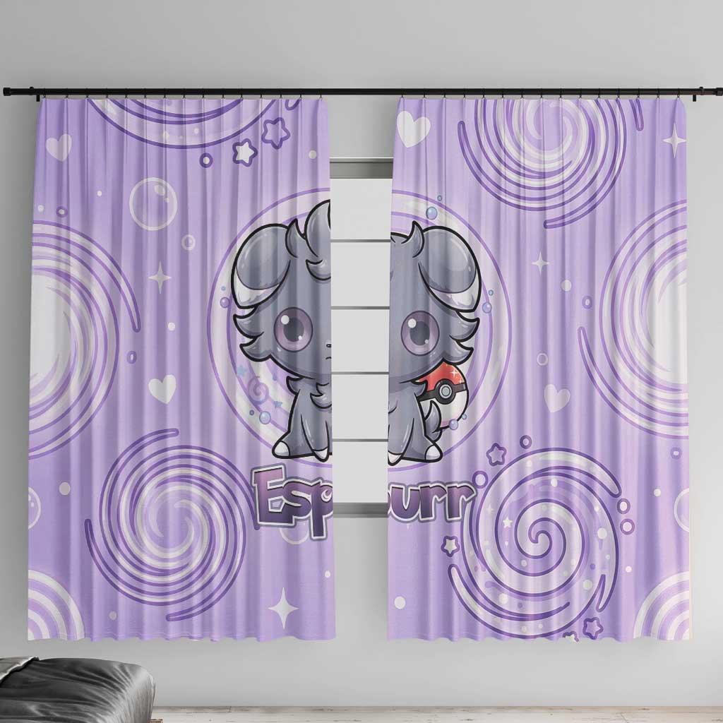 Espurr Window Curtain Hypnotic Pastel Psychic Swirl Art