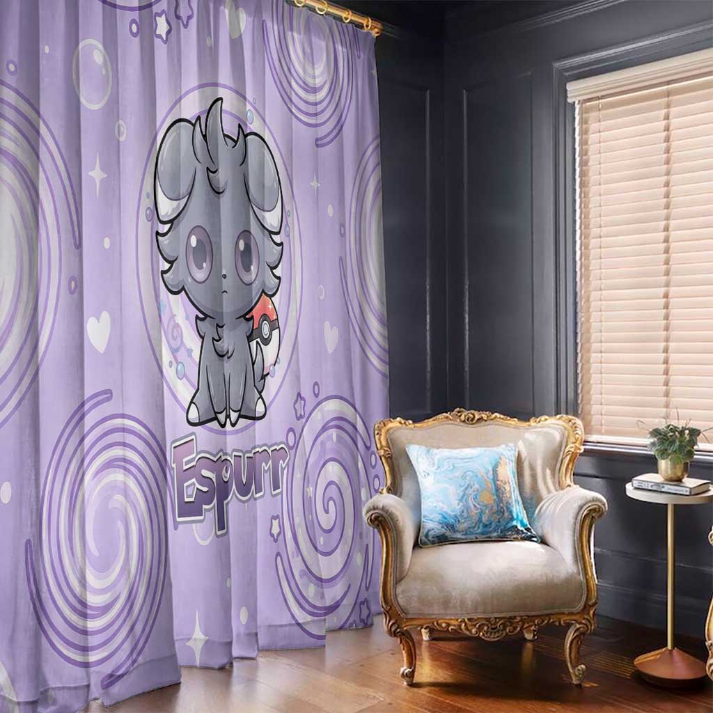 Espurr Window Curtain Hypnotic Pastel Psychic Swirl Art