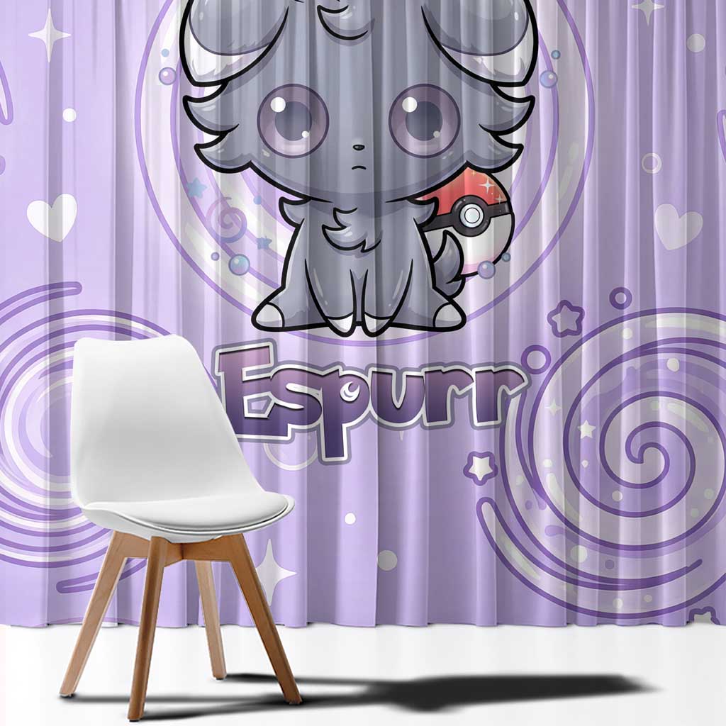 Espurr Window Curtain Hypnotic Pastel Psychic Swirl Art
