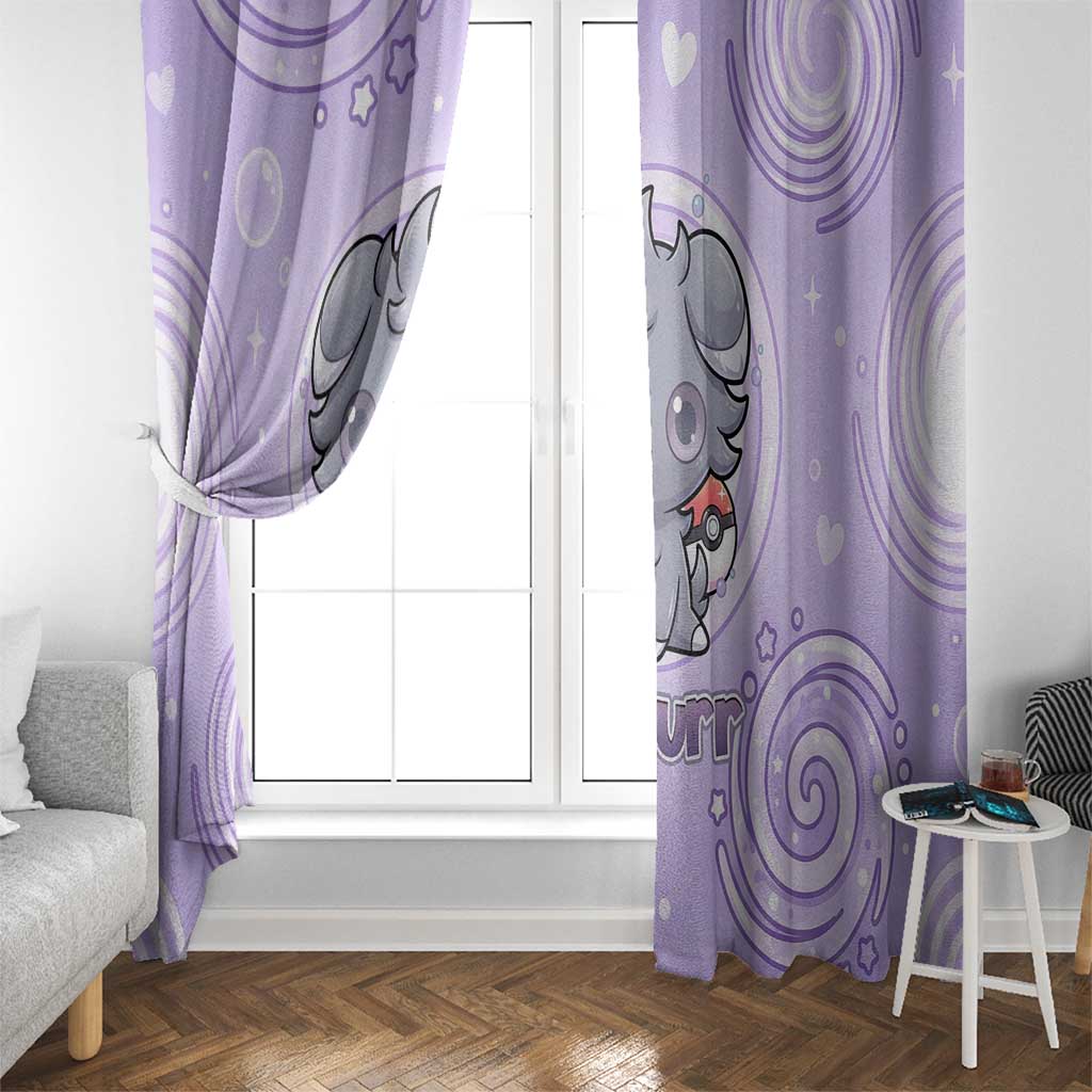 Espurr Window Curtain Hypnotic Pastel Psychic Swirl Art