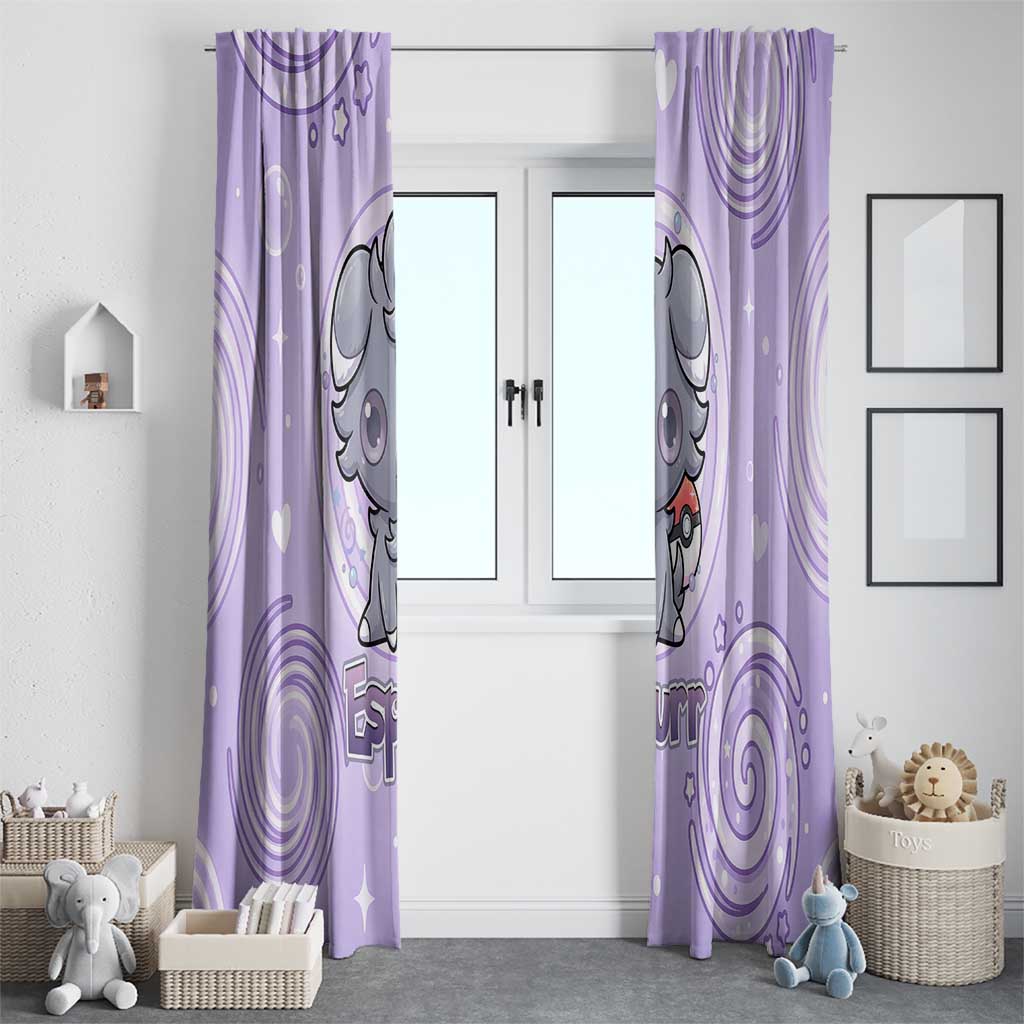 Espurr Window Curtain Hypnotic Pastel Psychic Swirl Art