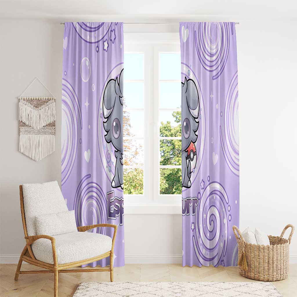Espurr Window Curtain Hypnotic Pastel Psychic Swirl Art