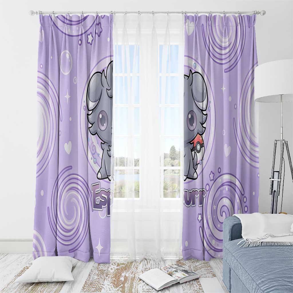 Espurr Window Curtain Hypnotic Pastel Psychic Swirl Art