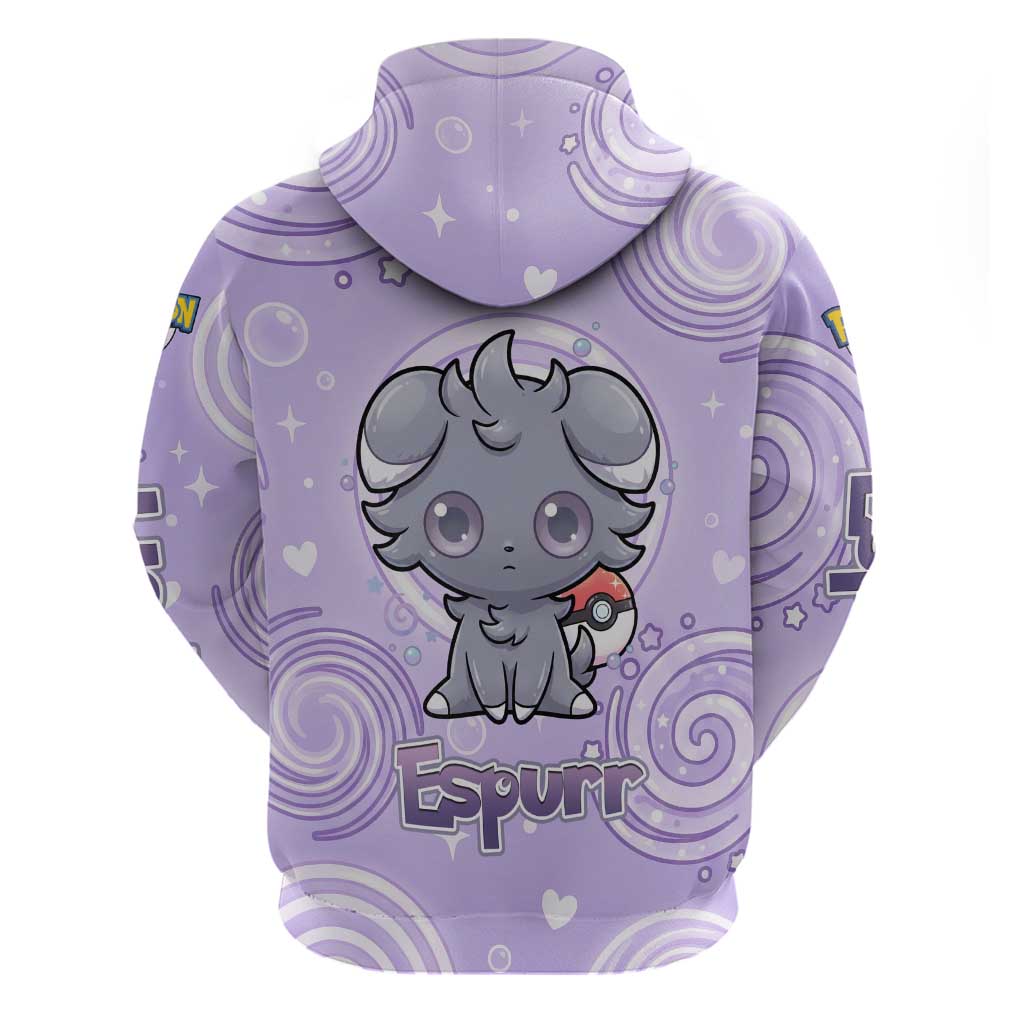 Espurr Zip Hoodie Hypnotic Pastel Psychic Swirl Art