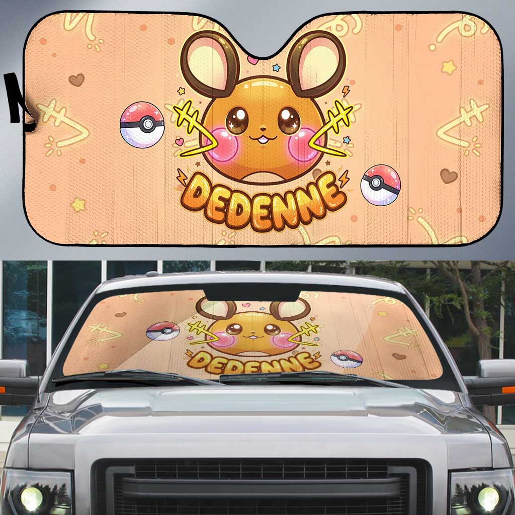 Dedenne Auto Sun Shade Sweet Electric Berry Pop Art