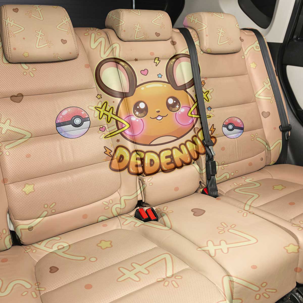 Dedenne Back Car Seat Cover Sweet Electric Berry Pop Art