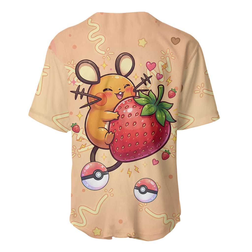 Dedenne Baseball Jersey Sweet Electric Berry Pop Art