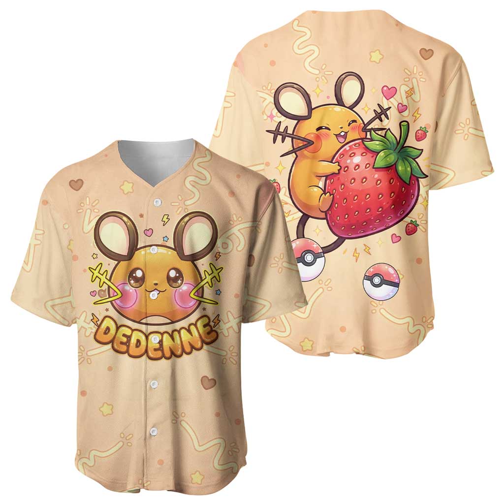 Dedenne Baseball Jersey Sweet Electric Berry Pop Art