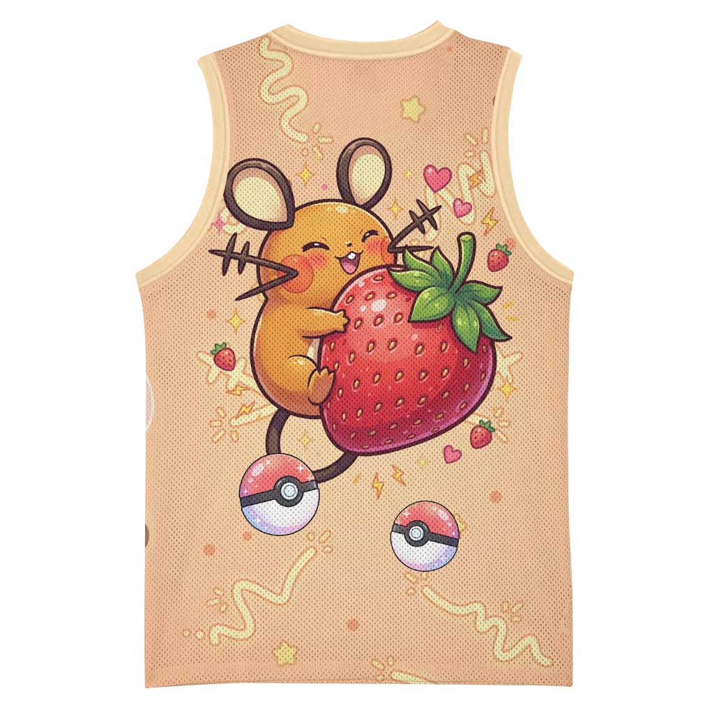 Dedenne Basketball Jersey Sweet Electric Berry Pop Art
