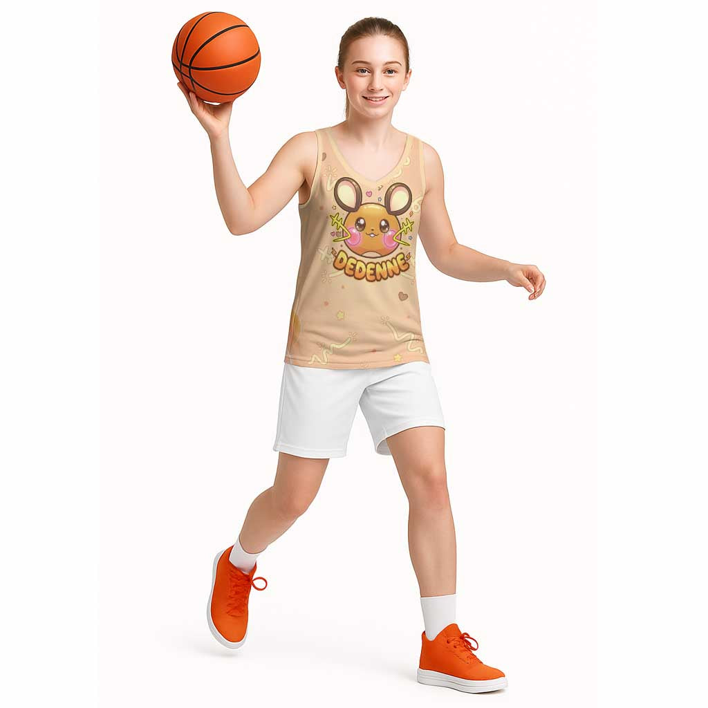 Dedenne Basketball Jersey Sweet Electric Berry Pop Art