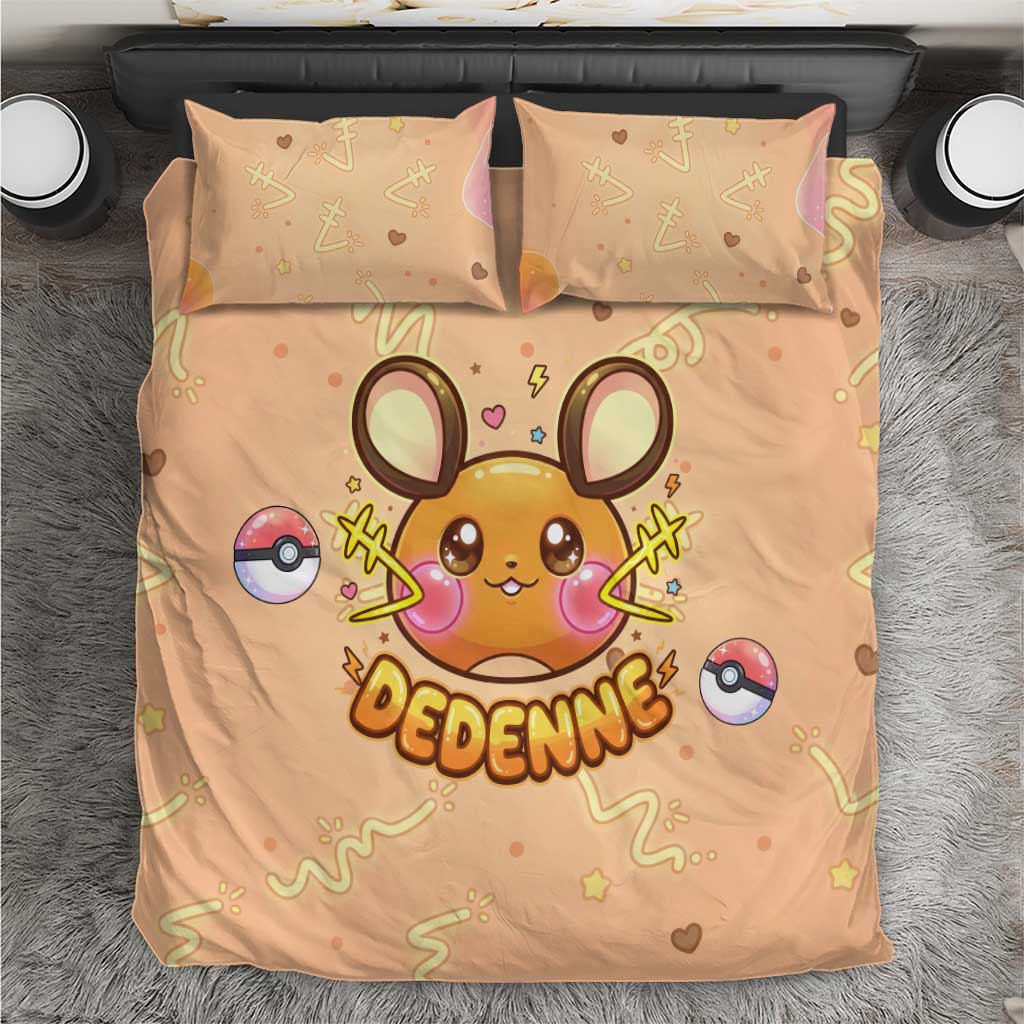 Dedenne Bedding Set Sweet Electric Berry Pop Art