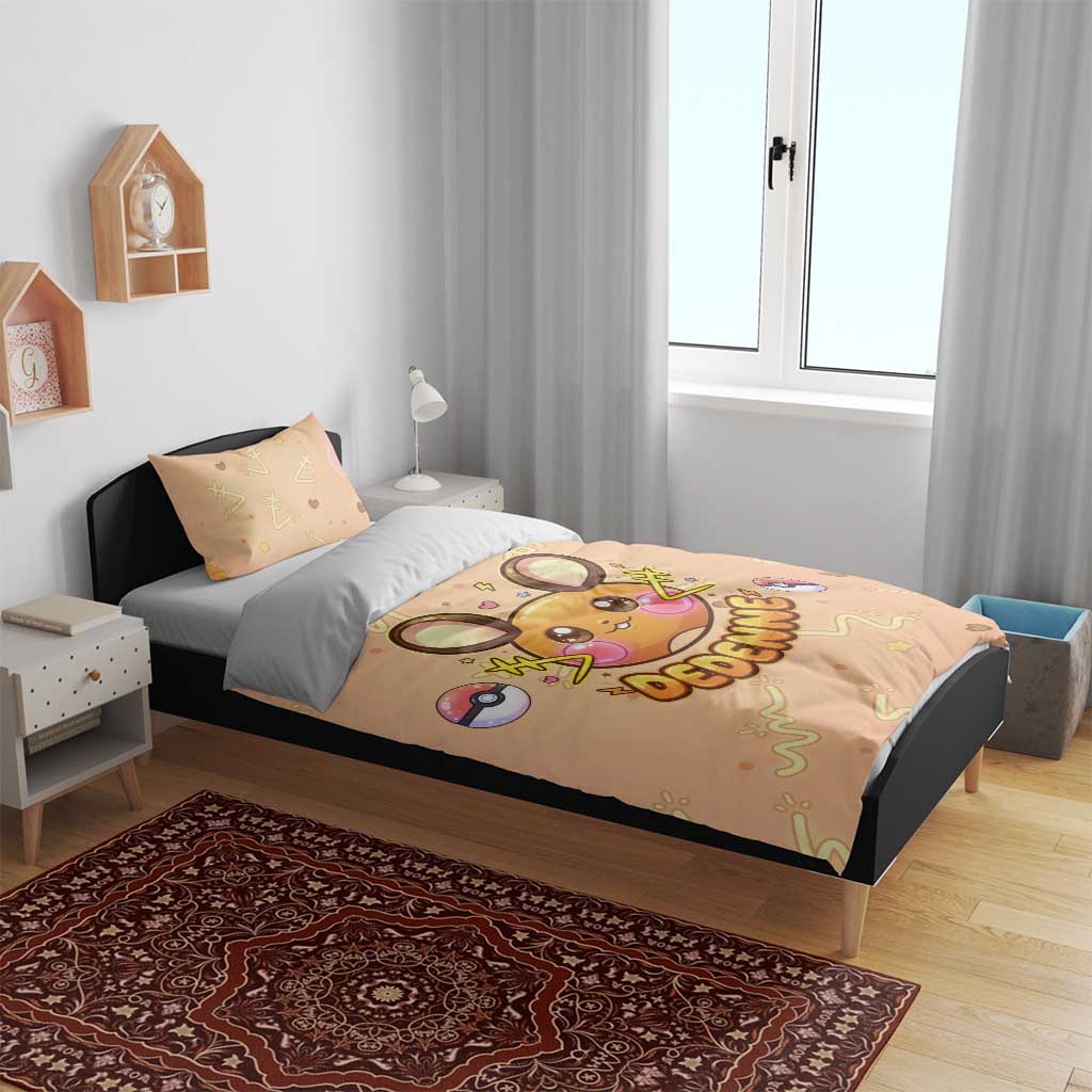 Dedenne Bedding Set Sweet Electric Berry Pop Art