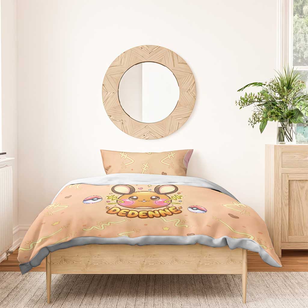 Dedenne Bedding Set Sweet Electric Berry Pop Art