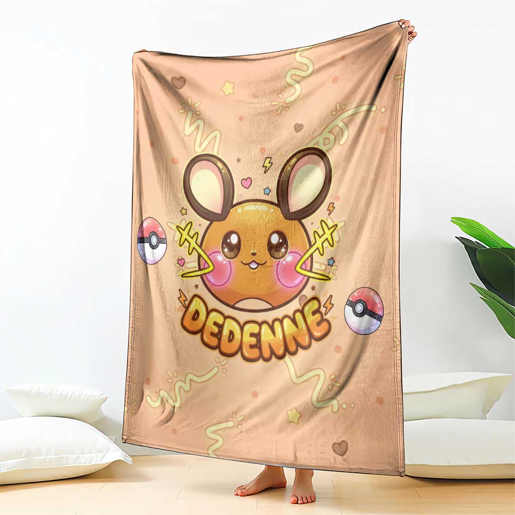 Dedenne Blanket Sweet Electric Berry Pop Art