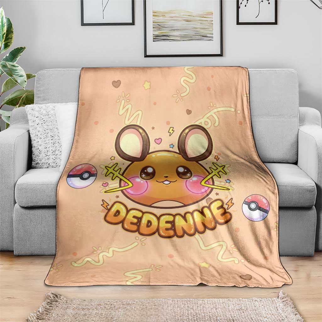Dedenne Blanket Sweet Electric Berry Pop Art