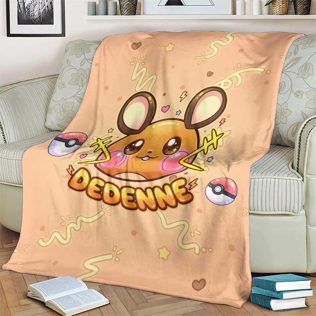 Dedenne Blanket Sweet Electric Berry Pop Art