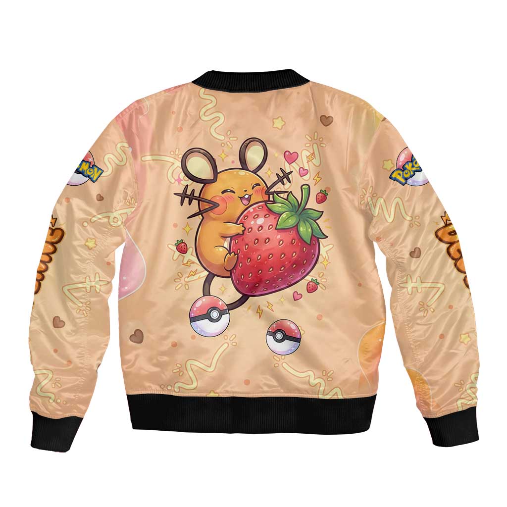 Dedenne Bomber Jacket Sweet Electric Berry Pop Art