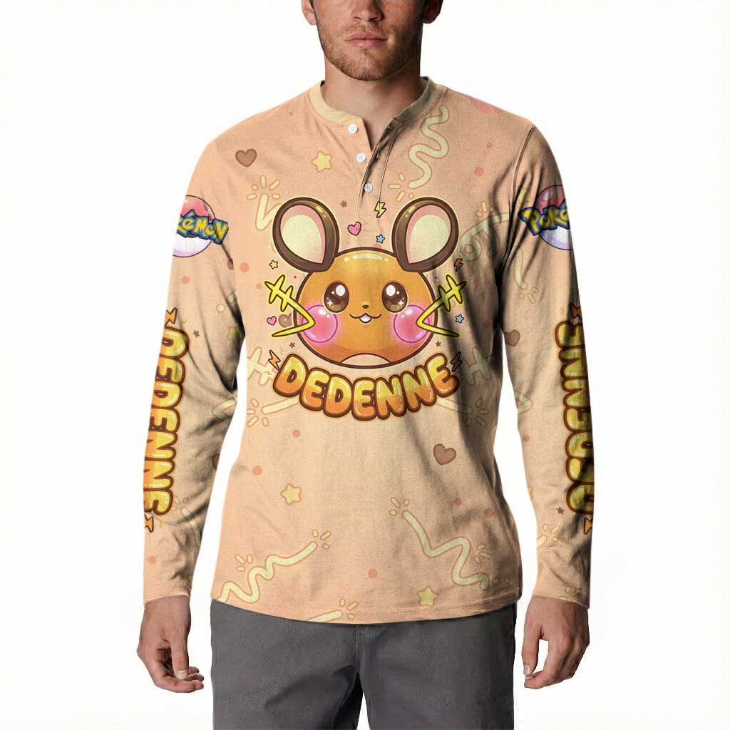 Dedenne Button Sweatshirt Sweet Electric Berry Pop Art