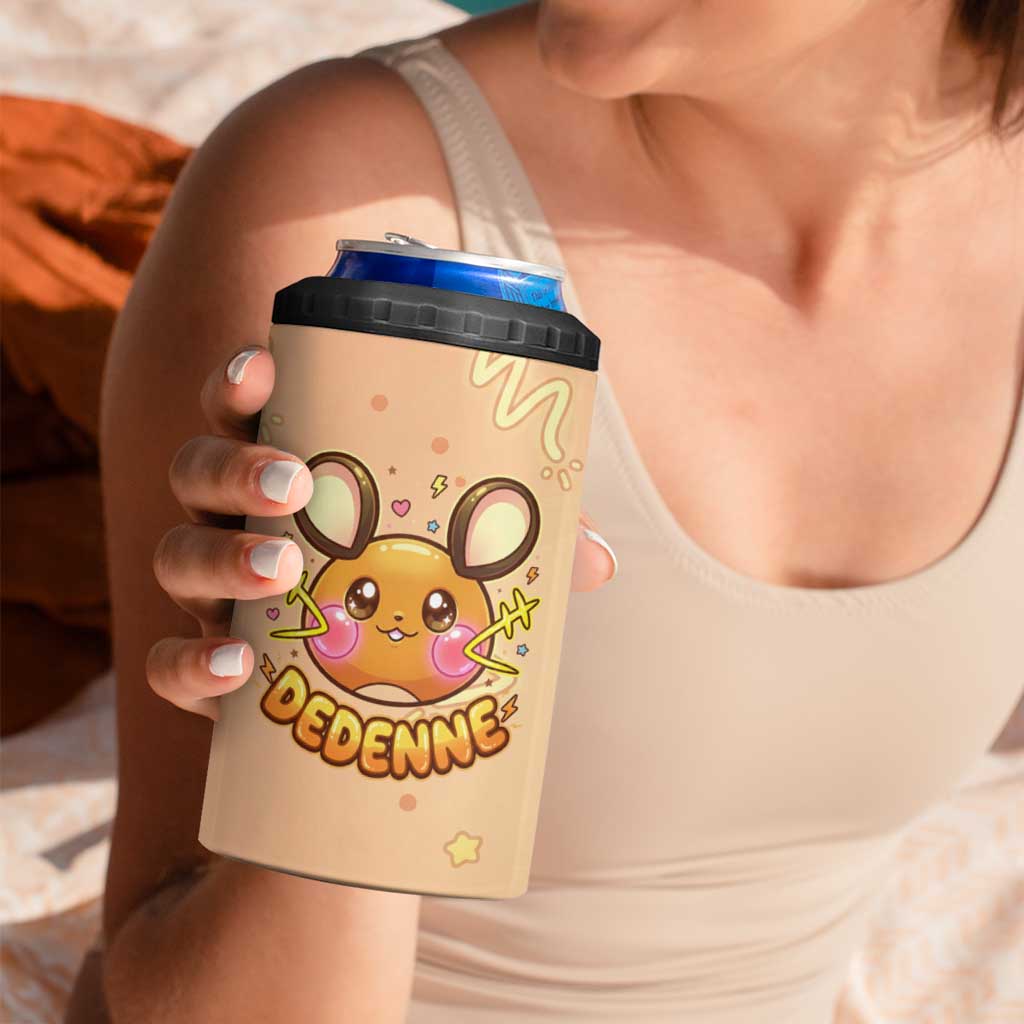 Dedenne 4 in 1 Can Cooler Tumbler Sweet Electric Berry Pop Art