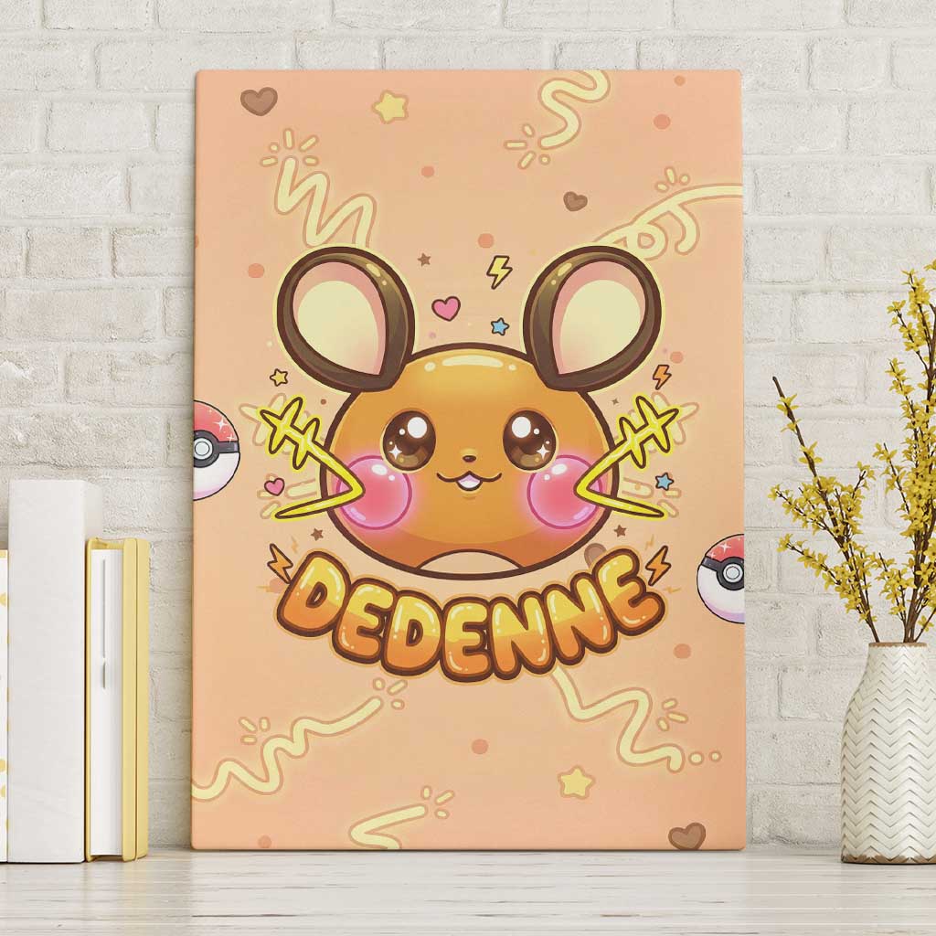 Dedenne Canvas Wall Art Sweet Electric Berry Pop Art