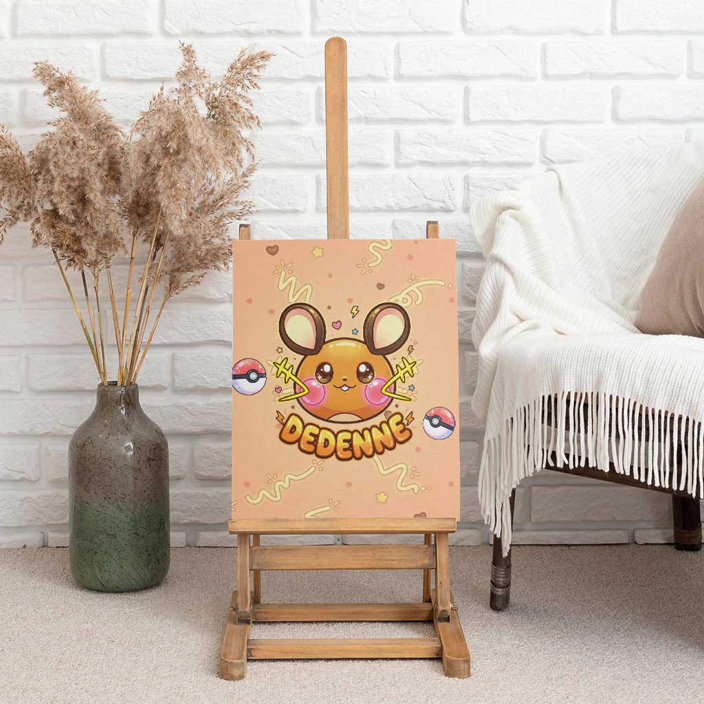 Dedenne Canvas Wall Art Sweet Electric Berry Pop Art