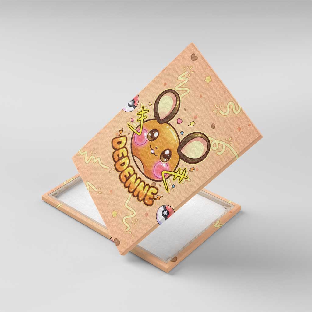 Dedenne Canvas Wall Art Sweet Electric Berry Pop Art
