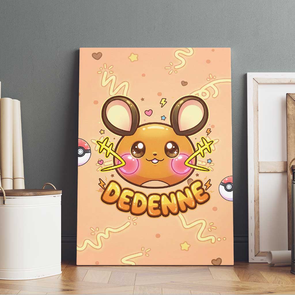 Dedenne Canvas Wall Art Sweet Electric Berry Pop Art