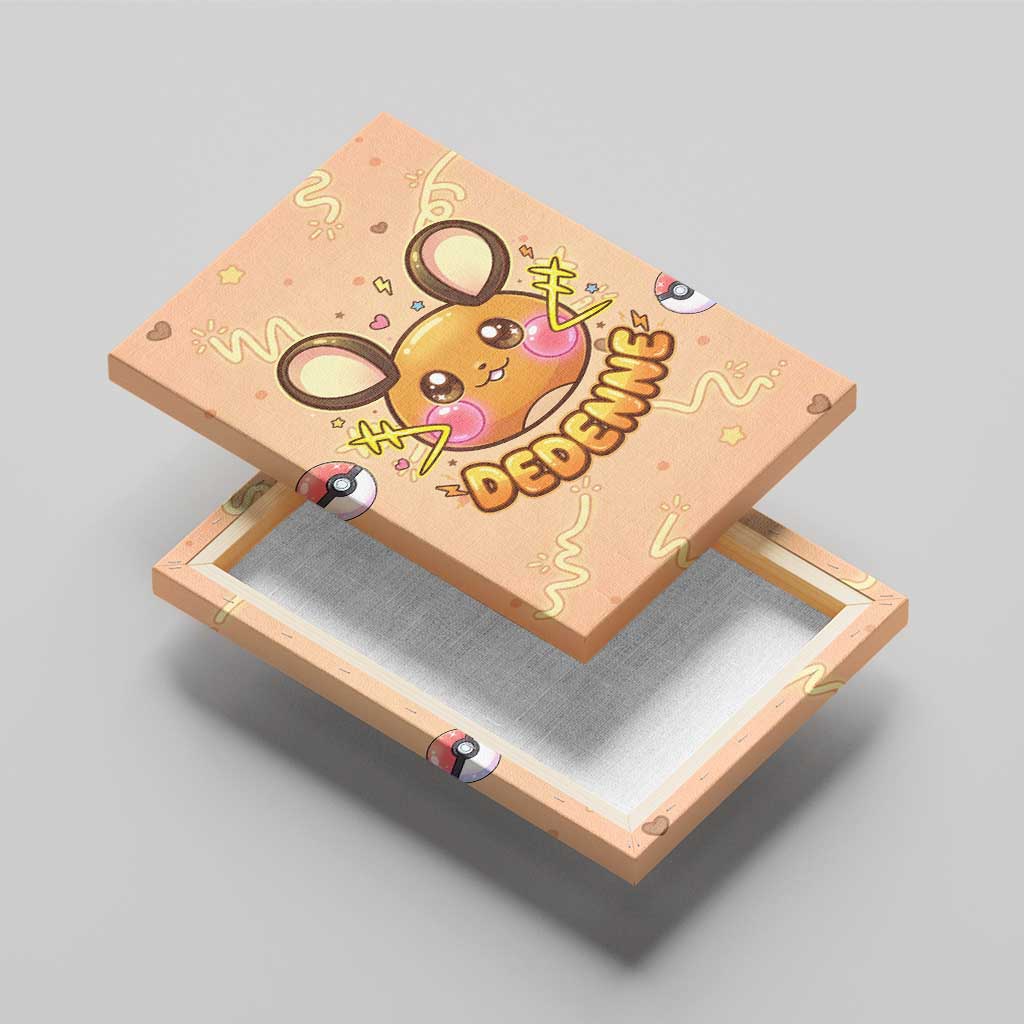 Dedenne Canvas Wall Art Sweet Electric Berry Pop Art
