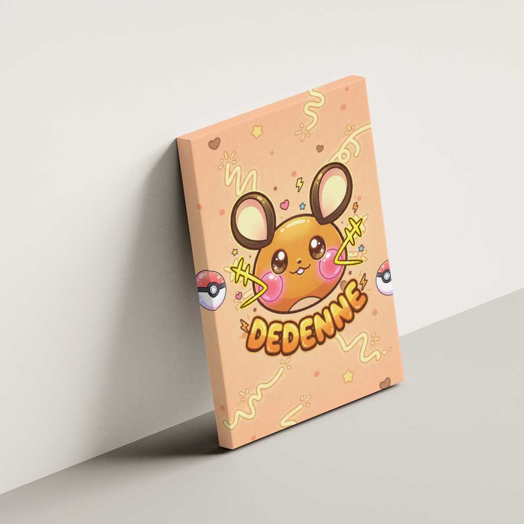 Dedenne Canvas Wall Art Sweet Electric Berry Pop Art