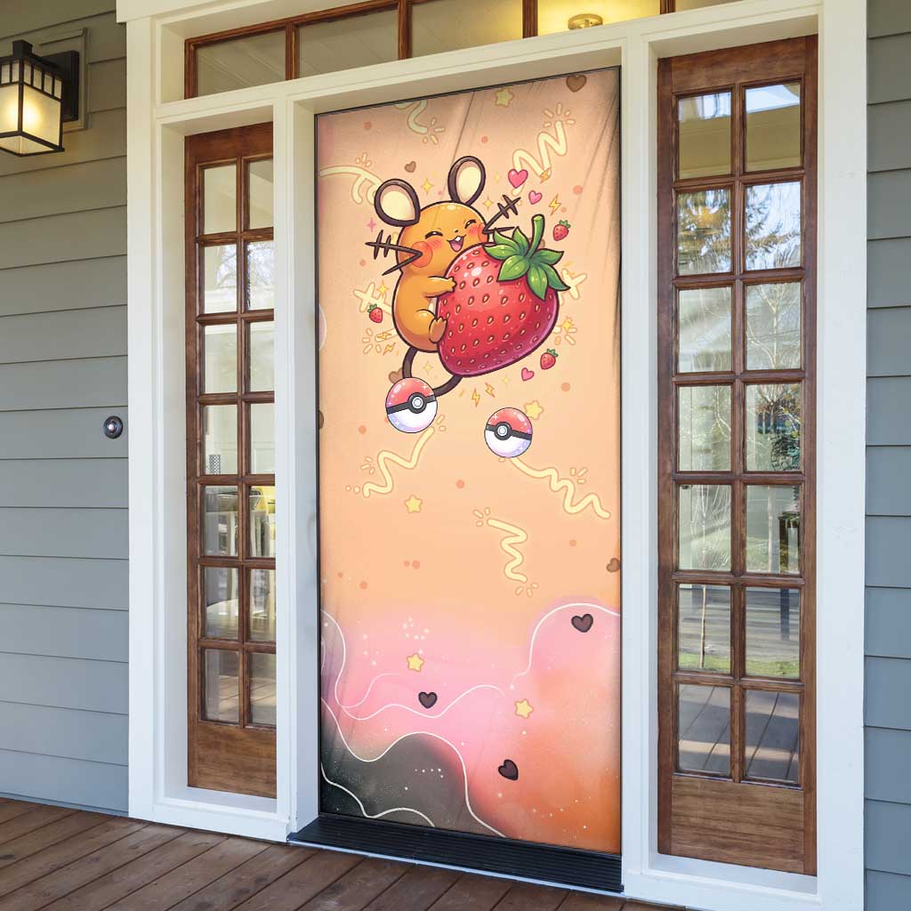 Dedenne Door Cover Sweet Electric Berry Pop Art