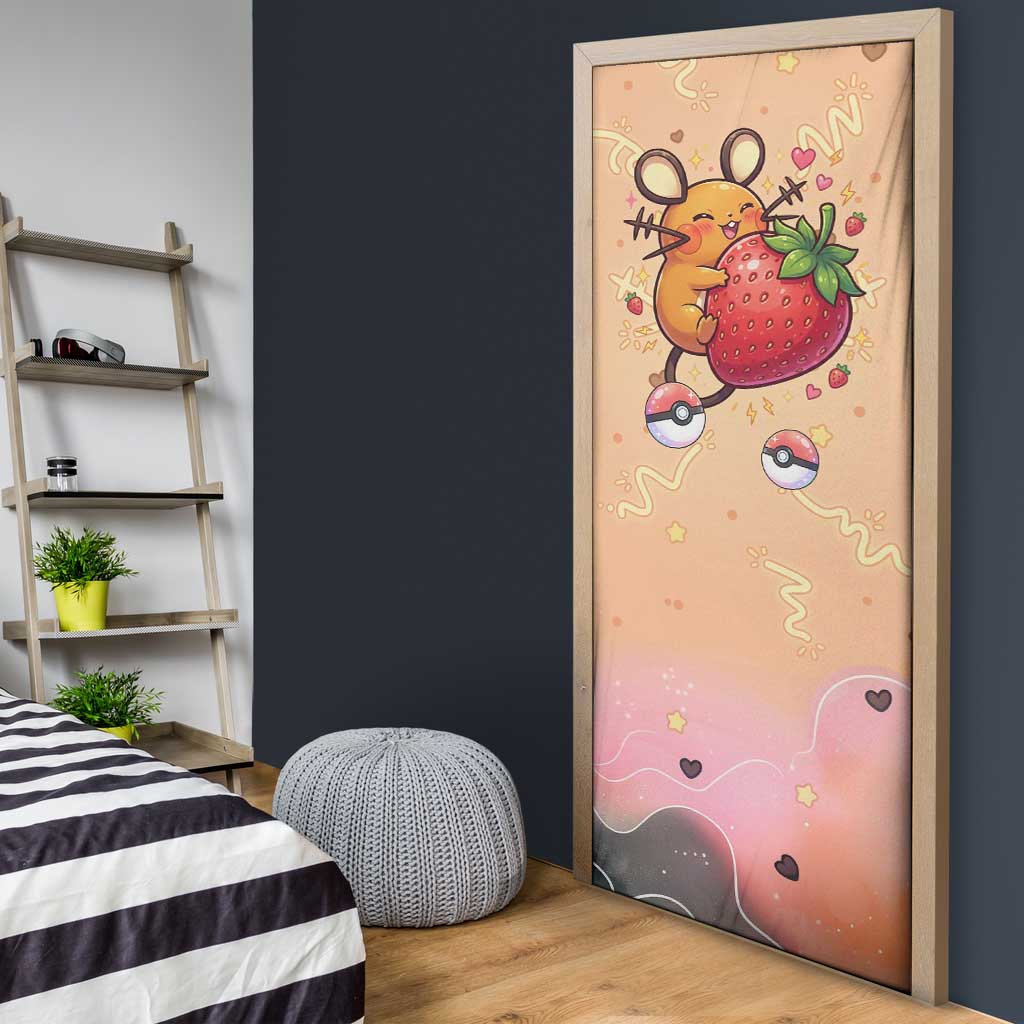 Dedenne Door Cover Sweet Electric Berry Pop Art