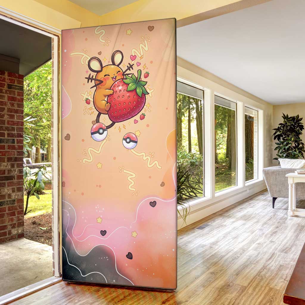 Dedenne Door Cover Sweet Electric Berry Pop Art