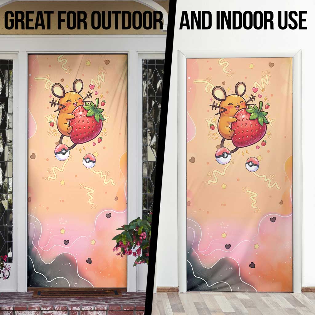 Dedenne Door Cover Sweet Electric Berry Pop Art