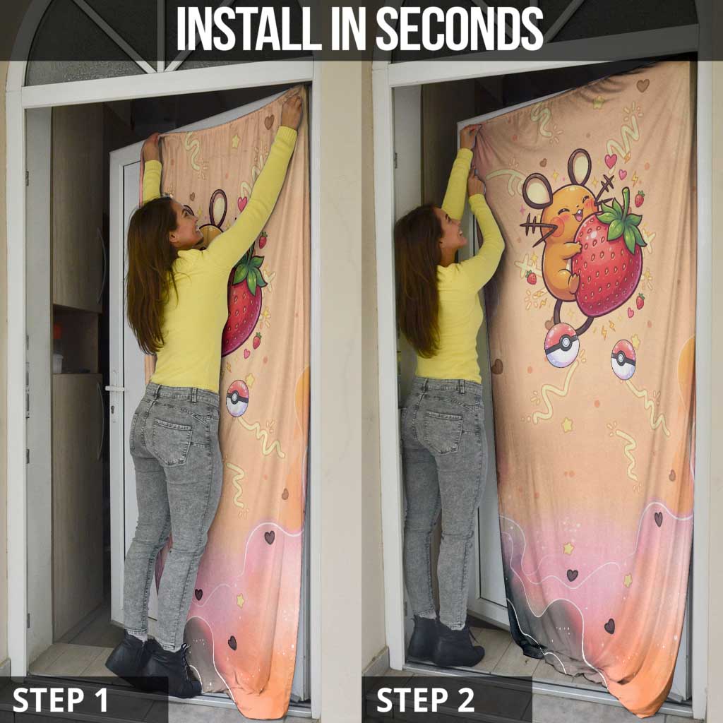 Dedenne Door Cover Sweet Electric Berry Pop Art
