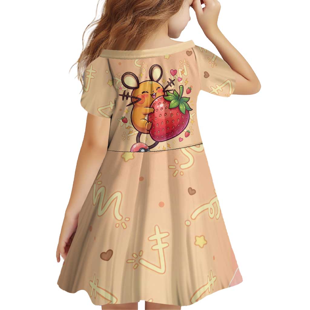Dedenne Family Matching Mermaid Dress and Hawaiian Shirt Sweet Electric Berry Pop Art