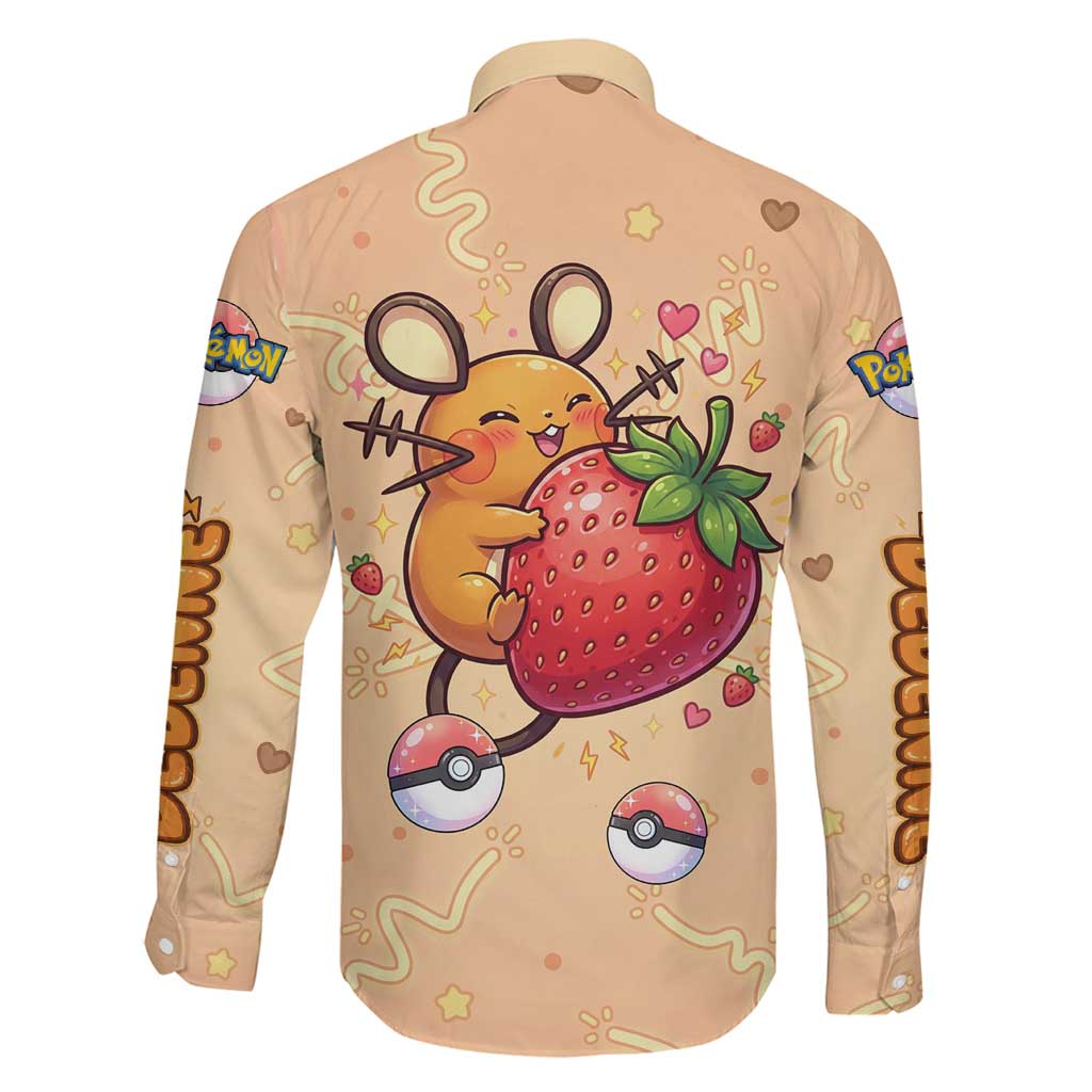 Dedenne Family Matching Summer Maxi Dress and Hawaiian Shirt Sweet Electric Berry Pop Art