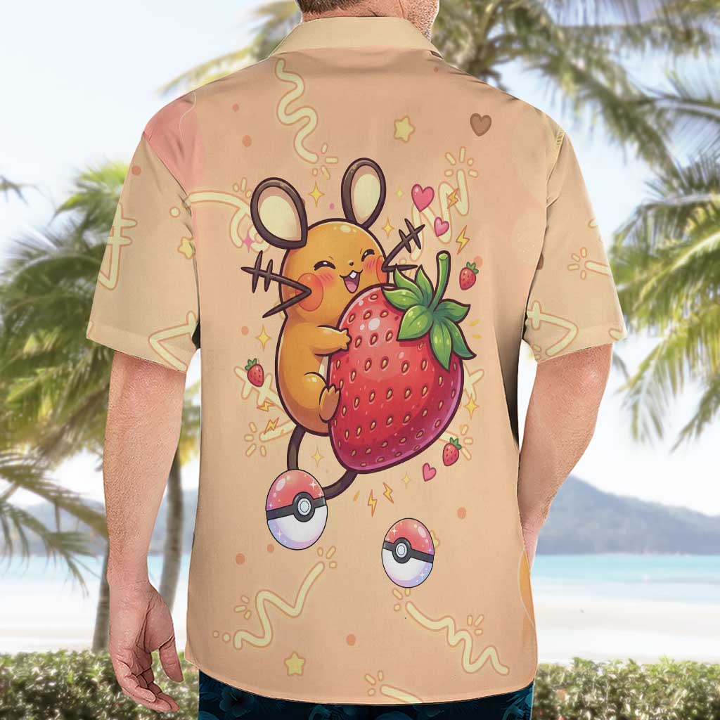 Dedenne Hawaiian Shirt Sweet Electric Berry Pop Art