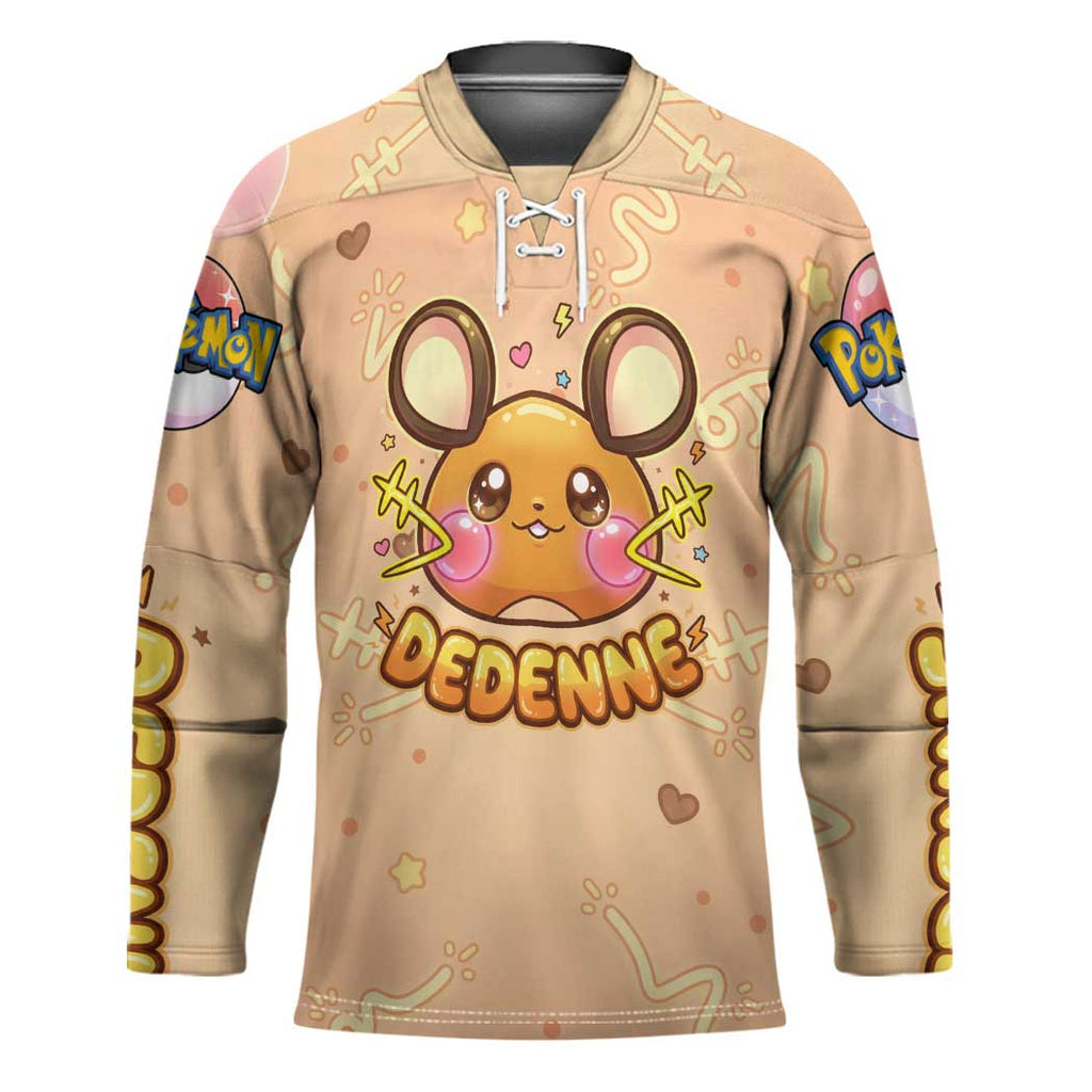 Dedenne Hockey Jersey Sweet Electric Berry Pop Art