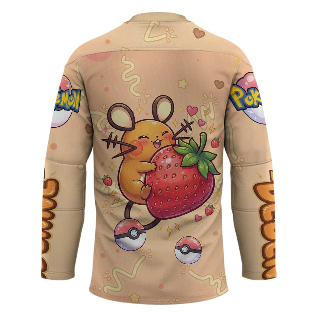 Dedenne Hockey Jersey Sweet Electric Berry Pop Art