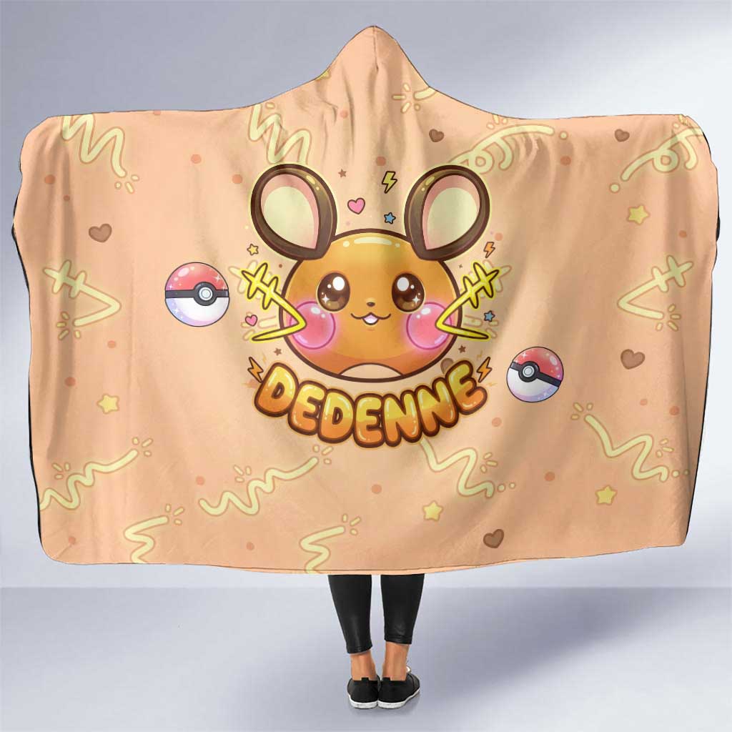Dedenne Hooded Blanket Sweet Electric Berry Pop Art