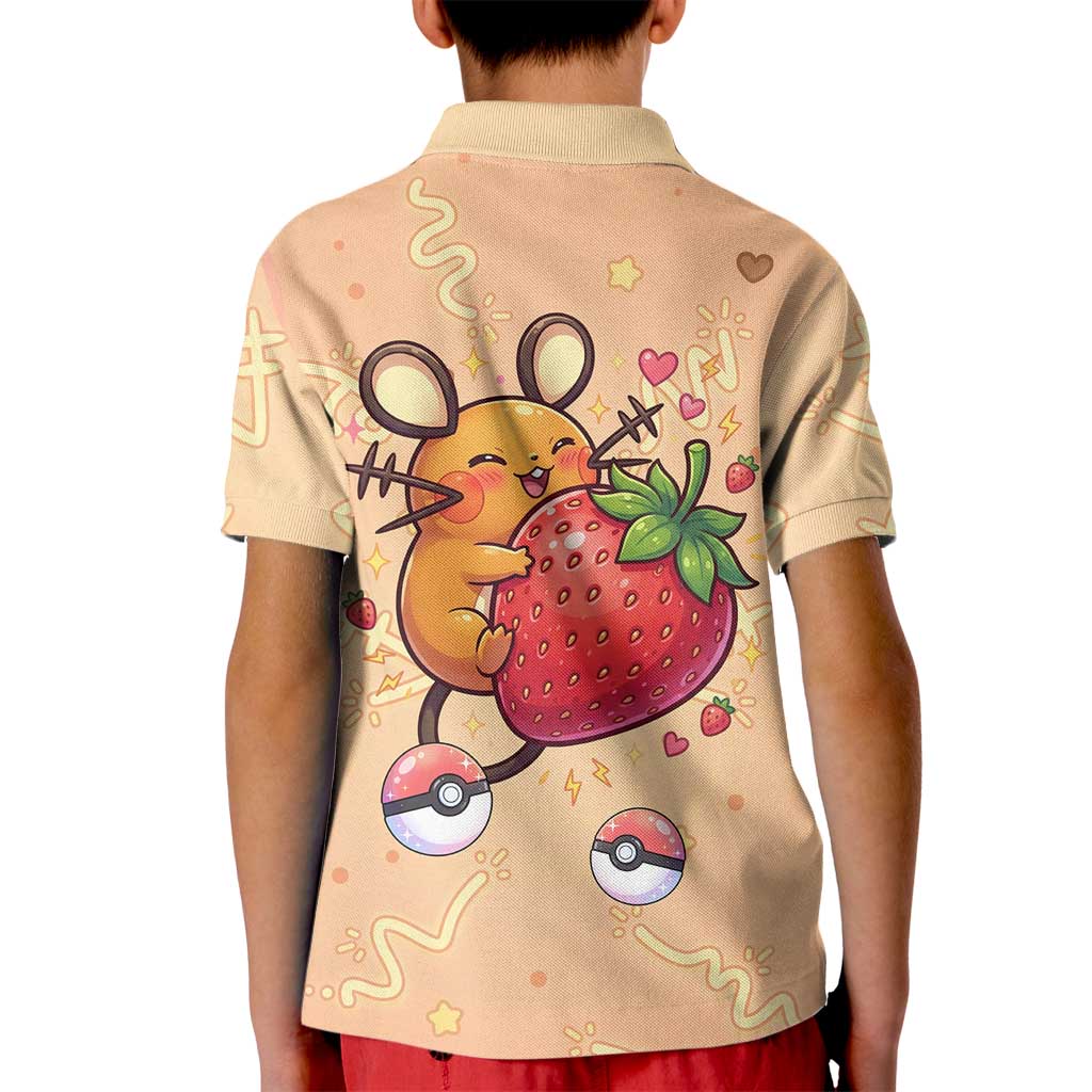 Dedenne Kid Polo Shirt Sweet Electric Berry Pop Art
