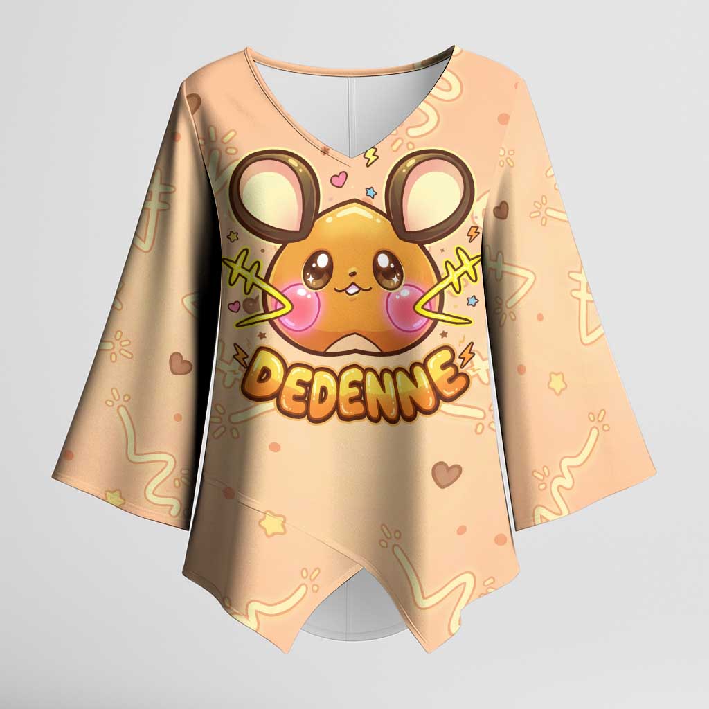 Dedenne Kimono Sleeve Blouse Sweet Electric Berry Pop Art
