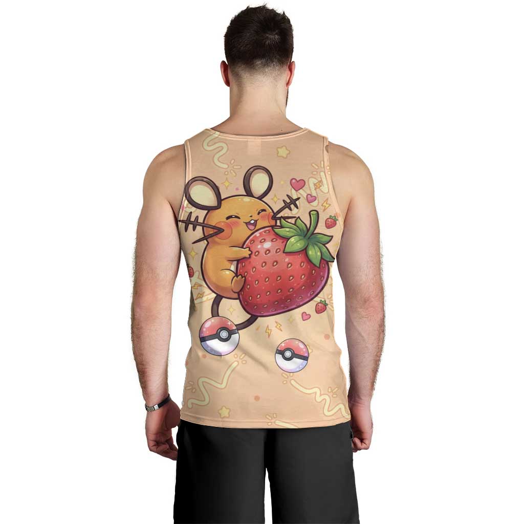 Dedenne Men Tank Top Sweet Electric Berry Pop Art