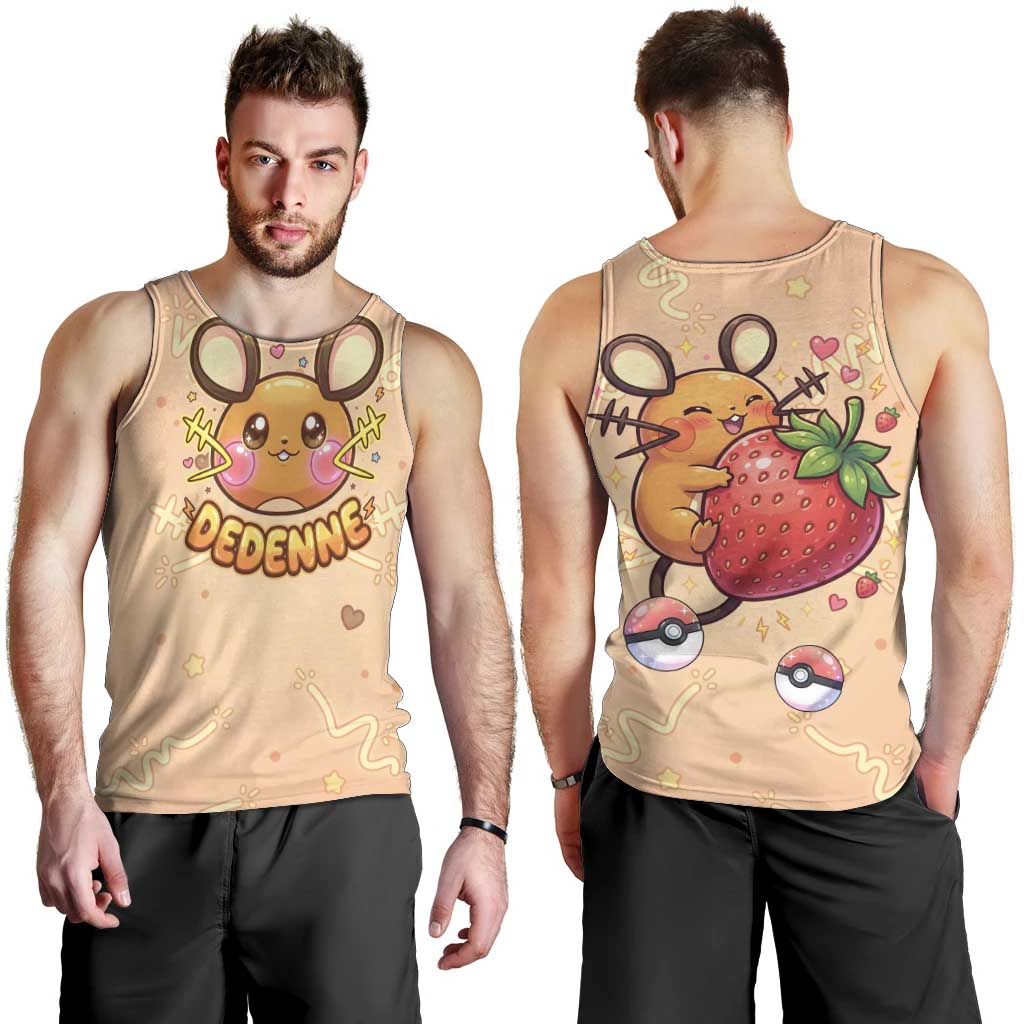 Dedenne Men Tank Top Sweet Electric Berry Pop Art