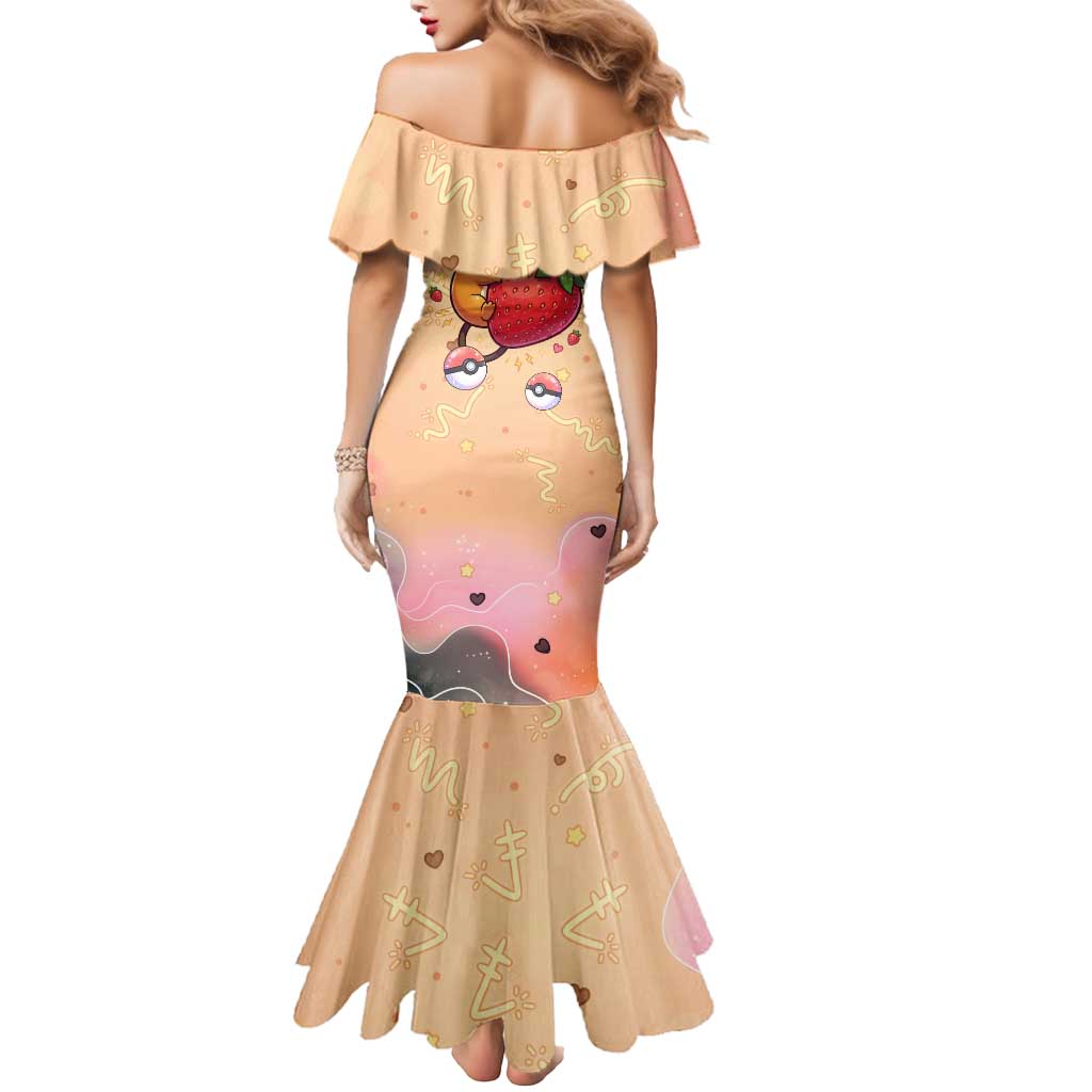Dedenne Mermaid Dress Sweet Electric Berry Pop Art