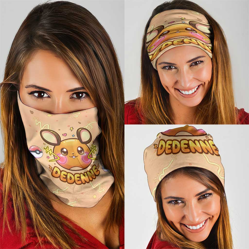 Dedenne Neck Gaiter Sweet Electric Berry Pop Art