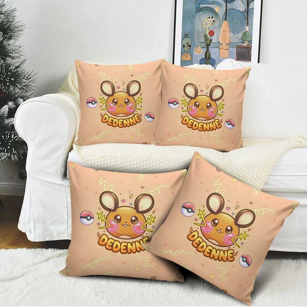 Dedenne Pillow Cover Sweet Electric Berry Pop Art