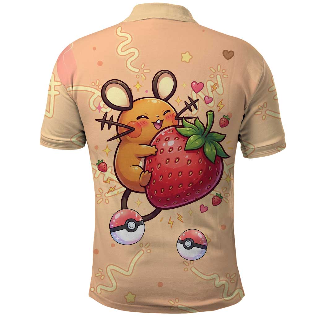 Dedenne Polo Shirt Sweet Electric Berry Pop Art