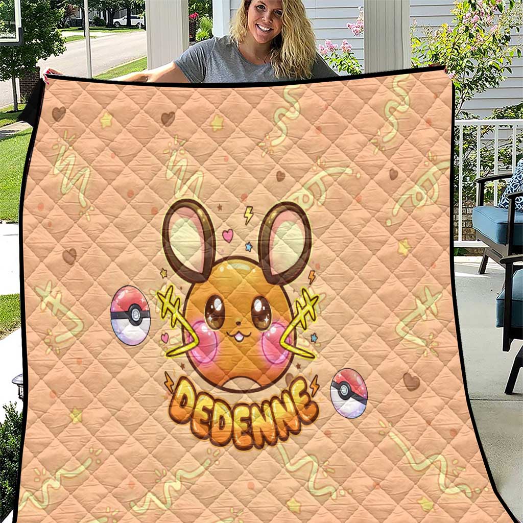 Dedenne Quilt Sweet Electric Berry Pop Art