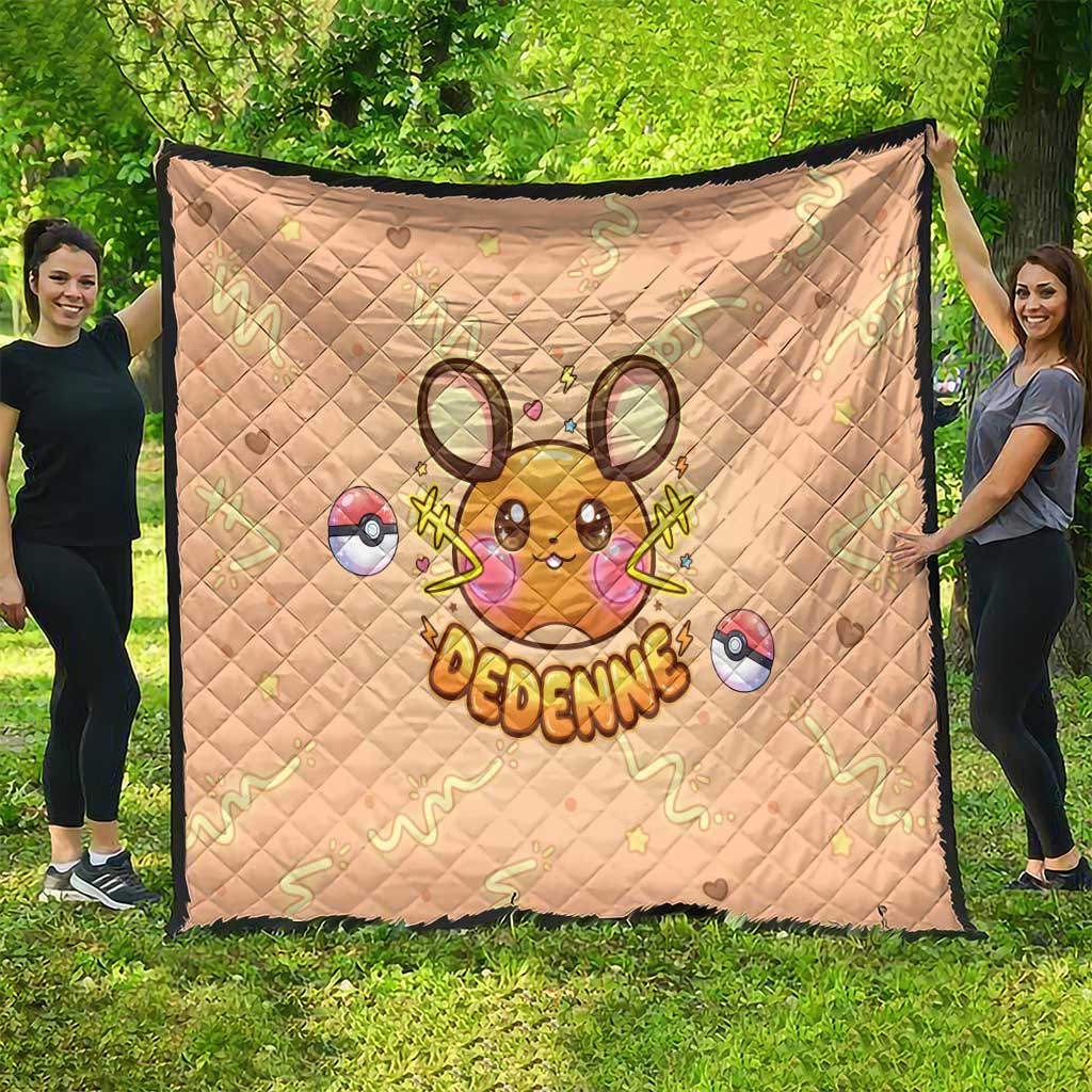 Dedenne Quilt Sweet Electric Berry Pop Art